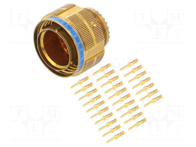 Connector: military; plug; male; PIN: 26; size 17; aluminium alloy AMPHENOL TVS06RB17-26P