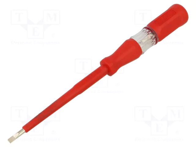 Screwdriver: voltage tester; insulated; slot; 3.5x0.6mm; 250VAC UNIOR UNIOR-617660
