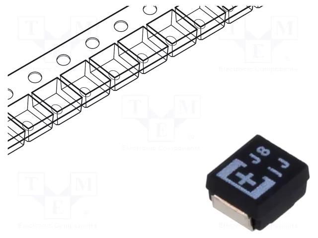 Capacitor: tantalum-polymer; low ESR; 220uF; 6.3VDC; 1600mA; SMD PANASONIC 6TPE220MAPB