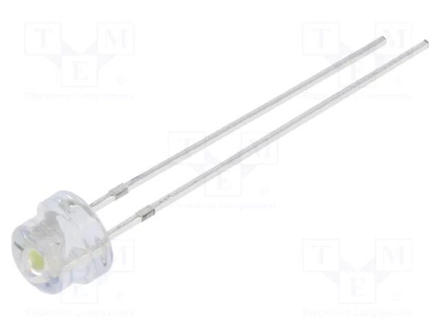 LED; white cold; 4.8mm; 1700mcd; 100°; Front: convex; 5.5÷20VDC OPTOSUPPLY OSW5DK56A1A-CR14