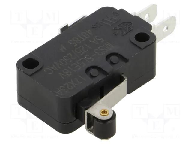 Microswitch SNAP ACTION; 5A/250VAC; with lever (with roller) DIPTRONICS MS3-5L5E1BV