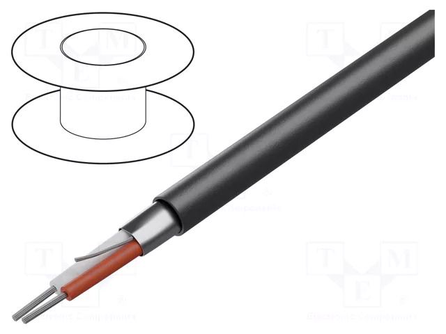 Wire: microphone cable; 2x0.35mm2; black; tinned,OFC; -20÷70°C TASKER TAS-TSK1050-CPR