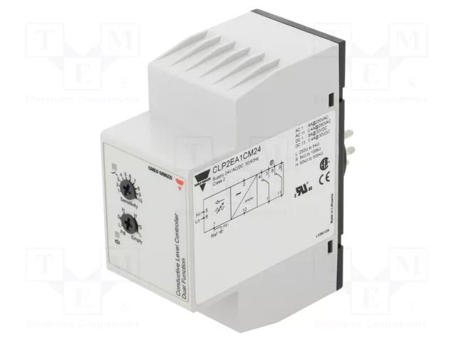 Level monitoring relay; conductive fluid level; 24VAC; 24VDC CARLO GAVAZZI CLP2EA1CM24