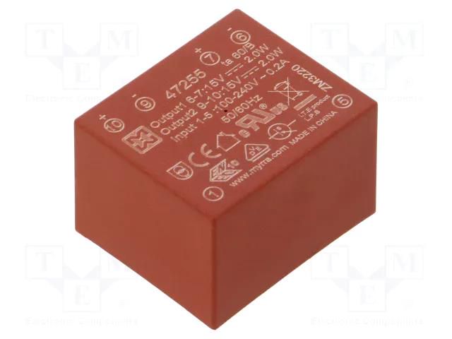 Converter: AC/DC; 4W; Uin: 85÷265VAC,120÷370VDC; Uout: 15VDC; 73% MYRRA MYRRA-47255