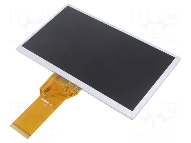 Display: TFT; 7"; 800x480; Illumin: LED; Dim: 164.9x100x3.4mm POWERTIP PH800480T013-ICA