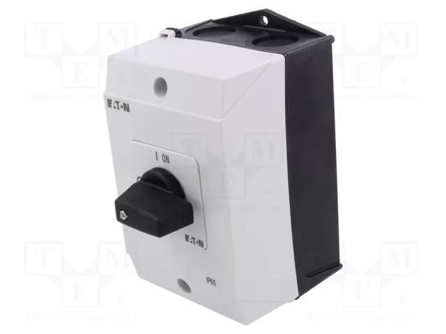 Switch: cam switch; Stabl.pos: 2; 20A; 0-1; in housing; Poles: 3 EATON ELECTRIC T0-2-1/I1