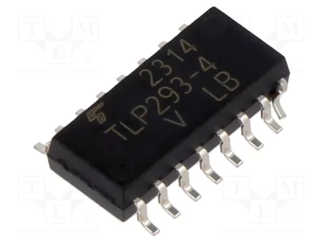 Optocoupler; SMD; Ch: 4; Uinsul: 3.75kV; Uce: 80V; SO16; 50mA TOSHIBA TLP293-4-V4LGB.E-T