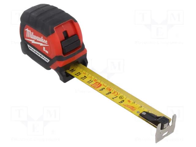 Measuring tape; L: 5m; Width: 27mm; magnetic Milwaukee MW-4932464599