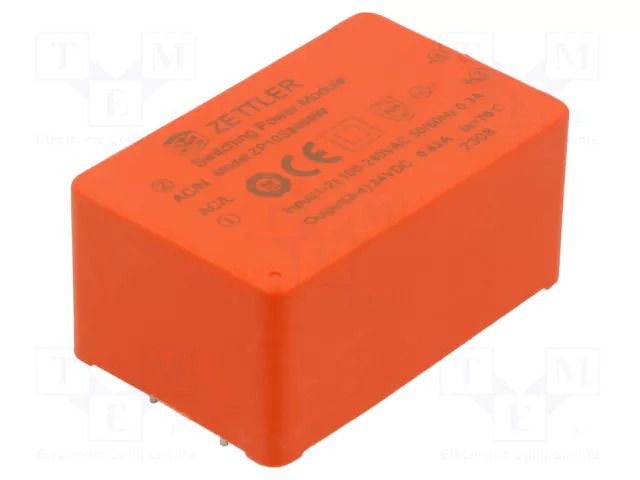 Converter: AC/DC; 10W; Uin: 85÷265VAC,100÷370VDC; Uout: 24VDC; 72% ZETTLER ZP10S2400W