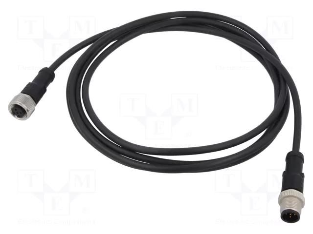 Cable: for sensors/automation; plug; PIN: 5; M12 male,M12 female AMPHENOL LTW M12A05ML12AFLSBA05