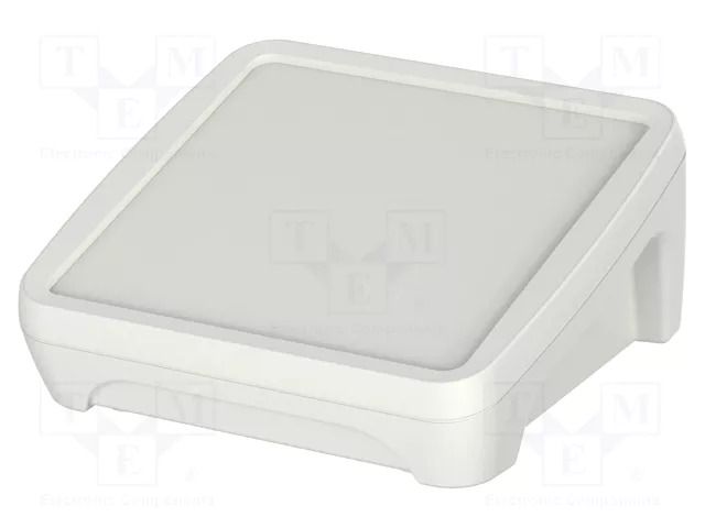 Enclosure: desktop; BoPad; X: 122mm; Y: 118mm; Z: 57.6mm; ABS; IP65 BOPLA BOP1212P-9016-SET