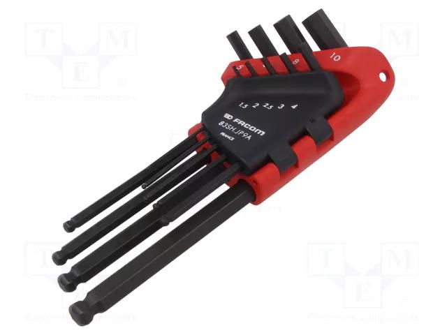 Wrenches set; hex key; Kit: plastic opened holder for hex keys FACOM FACOM-83H.JP9A