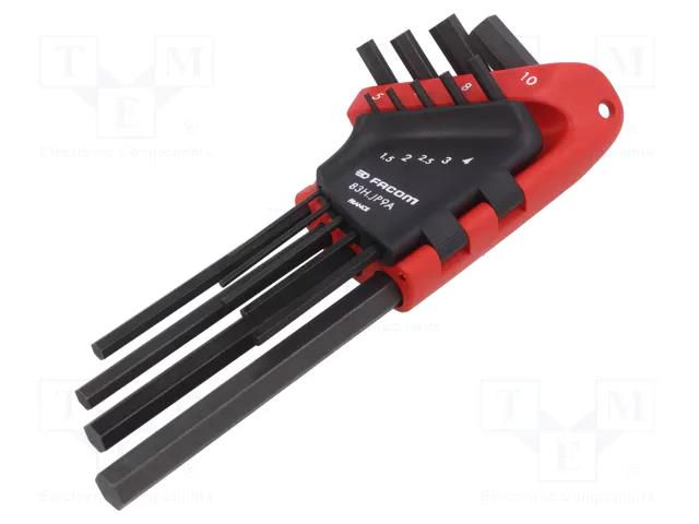Wrenches set; hex key,spherical; 9pcs. FACOM FACOM-83SH.JP9A