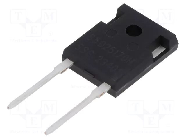 Diode: Schottky rectifying; SiC; THT; 1.7kV; 25A; TO247-2,TO247AC SMC DIODE SOLUTIONS S5D25170H-SMC