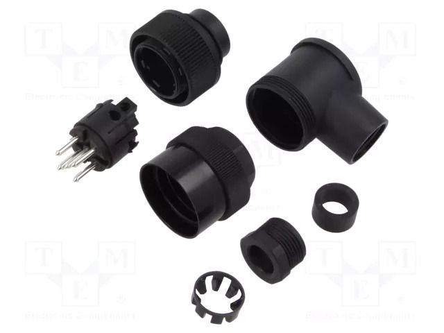 Connector: circular; 400V; 20A; PIN: 5; plug; male; screw terminal BINDER 99-0709-70-05