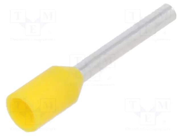 Tip: bootlace ferrule; insulated; copper; 0.25mm2; 8mm; tinned PHOENIX CONTACT AI0.25-8YE