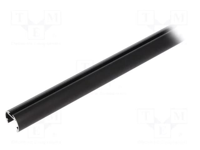 Profiles for LED modules; black; 1m; OLEK; aluminium; anodized KLUŚ K-A08505A07-1M