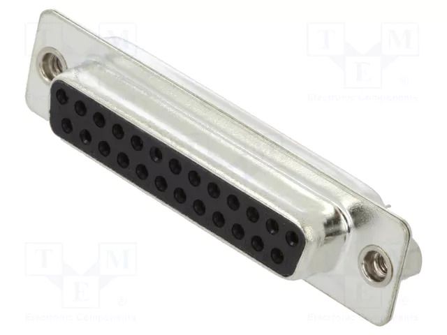 Connector: D-Sub; PIN: 25; plug; female; for cable; soldering; black ENCITECH DB25-SS-K