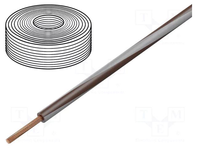 Wire; H05Z-K; stranded; Cu; 0.75mm2; LSZH; brown-white; 300V,500V HELUKABEL H05Z-K-1X0.75BR-WH