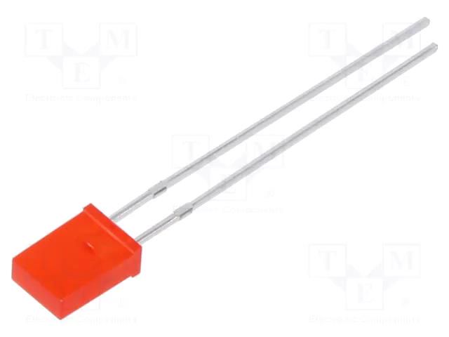 LED; red; rectangular; 2.6x5mm; 100÷135(typ)-180mcd; 120°; 20mA BRIGHTEK (EUROPE) N0R64L60