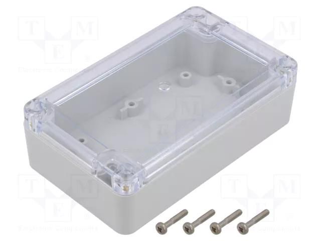 Enclosure: multipurpose; X: 75mm; Y: 125mm; Z: 37mm; ZP; light grey KRADEX ZP1257537JP-PC