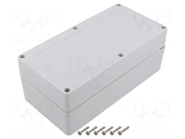 Enclosure: multipurpose; X: 100mm; Y: 200mm; Z: 75mm; ZP; light grey KRADEX ZP20010075SJ-PC