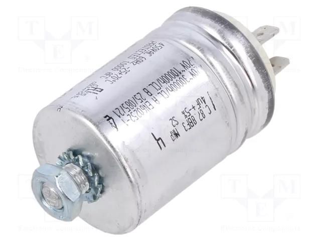 Capacitor: polypropylene; motors, run; 4uF; 470V; Ø35x48mm; ±5% KEMET C878BF34400SA0J