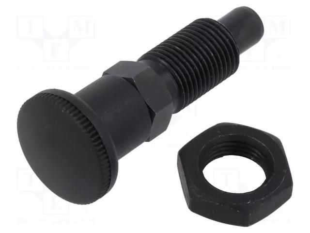 Indexing plungers; Thread: M16; Plating: black finish; 10mm; steel ELESA+GANTER GN817-10-12-CK