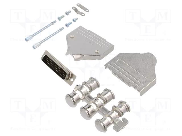 Connector: D-Sub HD; PIN: 44; plug; male; for cable; straight MH CONNECTORS MHDM25-HD44MS-K