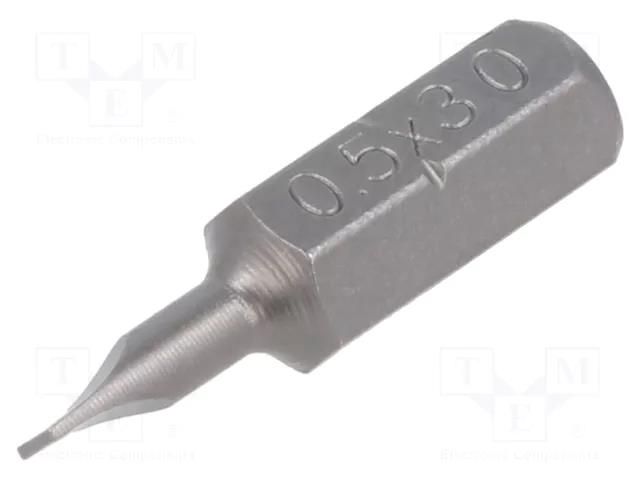 Screwdriver bit; slot; 3x0.5mm; Overall len: 25mm FELO FL02030010
