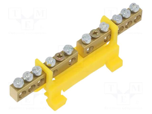 Connector: terminal block; for DIN rail mounting; yellow; ways: 2 PAWBOL PE.4132