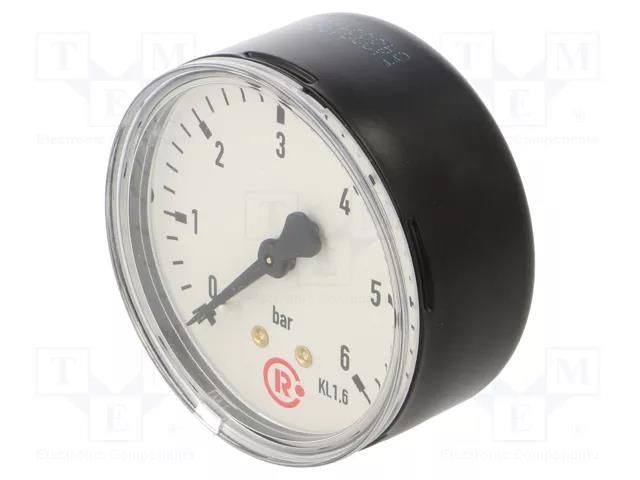 Manometer; 0÷6bar; 63mm; non-aggressive liquids,inert gases PNEUMAT 216