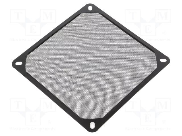 Filter; Ø140mm; aluminium; 1pcs; black; Mounting: screw; Kit: filter Akasa GRM140-AL01-BK