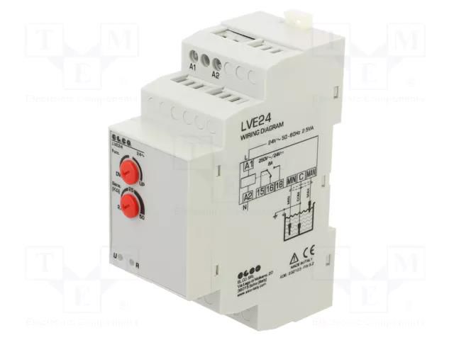 Level monitoring relay; conductive fluid level; 24VAC; IP40 ELCO SRL LVE24