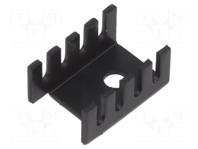 Heatsink: moulded; U; TO202,TO220; black; L: 19.05mm; W: 13.21mm STONECOLD D02A