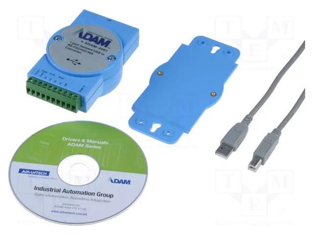 Converter; USB / RS232/RS422/RS485; Number of ports: 2; 10÷30VDC ADVANTECH ADAM-4561