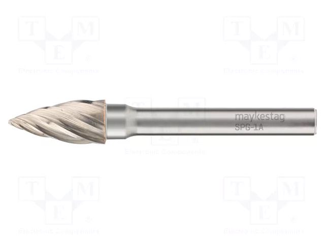 Rotary burr; Ø: 10mm; L: 65mm; aluminium; Working part len: 20mm ALPEN-MAYKESTAG ALP.780806110100