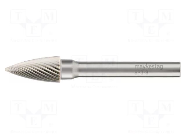 Rotary burr; Ø: 8mm; L: 8mm; metal; Working part len: 20mm; rod 6mm ALPEN-MAYKESTAG ALP.780306108100