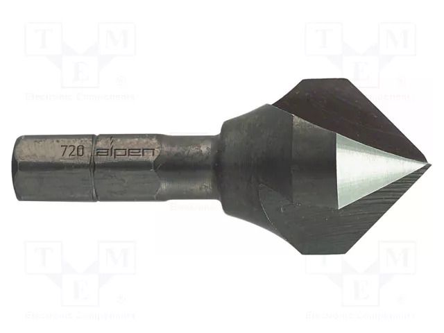 Countersink; high speed steel; hexagonal; 1/4" ALPEN-MAYKESTAG ALP.72001650100