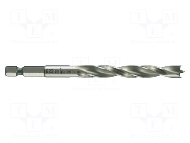 Drill bit; for wood; Ø: 4mm; L: 88mm; high speed steel; 1/4" ALPEN-MAYKESTAG ALP.62200400100