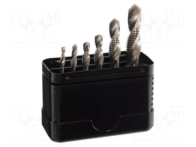 Kit: taps; Thread: M10,M3,M4,M5,M6,M8; 6pcs. ALPEN-MAYKESTAG ALP.70300006100