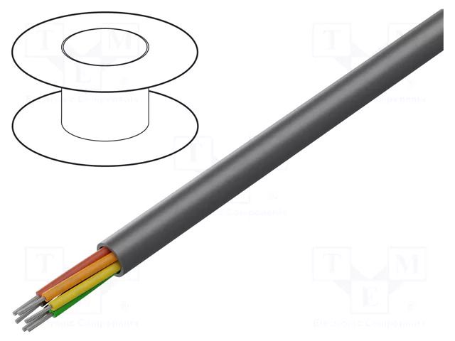 Wire; EcoCable Mini; 6x22AWG; unshielded; 300V; 30.5m; Cu; stranded ALPHA WIRE 78036-SL005