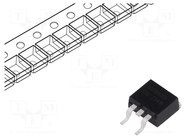 Diode: Schottky rectifying; D2PAK; SMD; 35V; 10A; reel,tape SMC DIODE SOLUTIONS 10TQ035STR-SMC