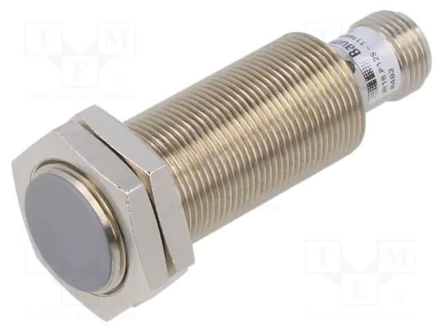 Sensor: inductive; OUT: PNP / NO; 0÷12mm; 6÷36VDC; M18; IP67; 100mA BAUMER IR18P12SF60PO1Z7BO