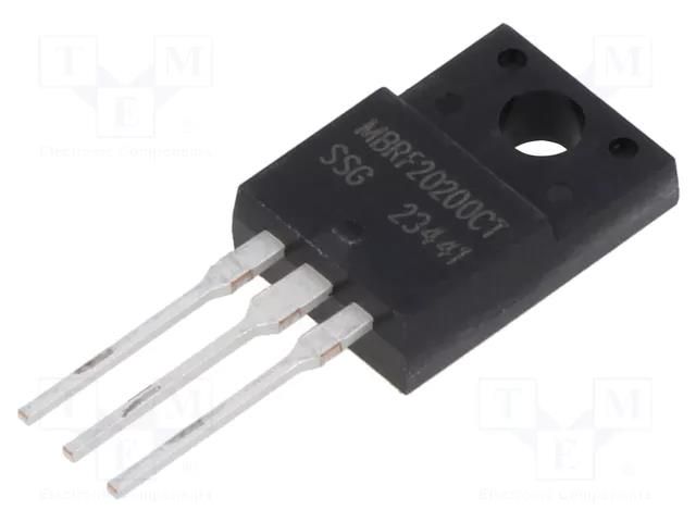 Diode: Schottky rectifying; THT; 200V; 20A; ITO220AB; Ufmax: 950mV SMC DIODE SOLUTIONS MBRF20200CT-SMC