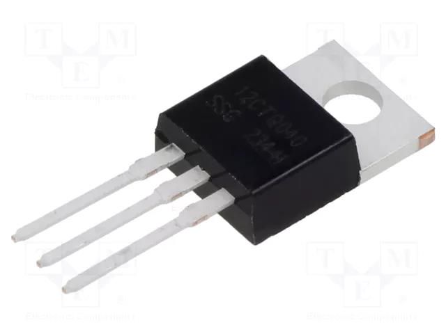 Diode: Schottky rectifying; THT; 40V; 12A; TO220AB; Ufmax: 730mV SMC DIODE SOLUTIONS 12CTQ040-SMC