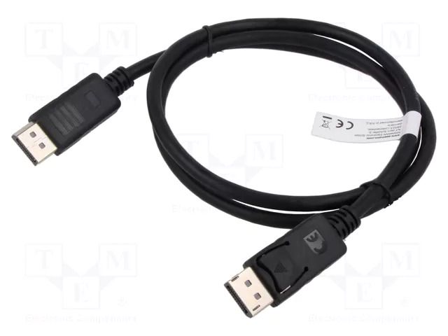 Cable; DisplayPort plug,HDMI plug,USB A plug; 2m; black DIGITUS AK-330111-020-S