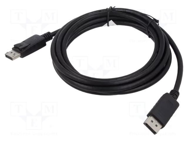 Cable; DisplayPort plug,both sides; 5m; black DIGITUS AK-340103-050-S