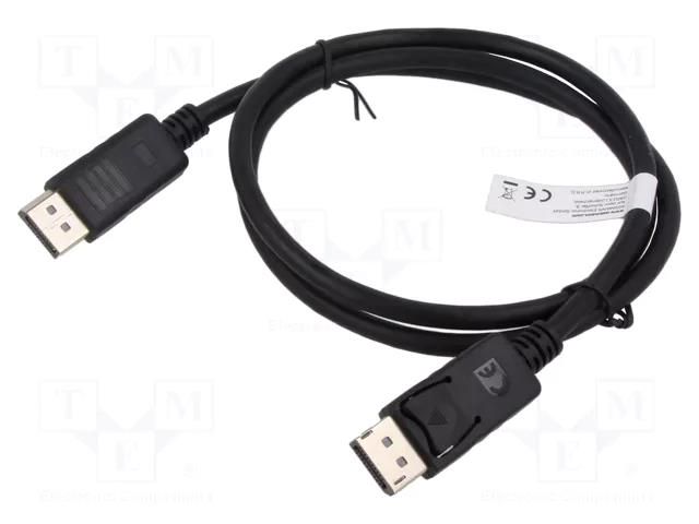 Cable; DisplayPort plug,both sides; 2m; black; DisplayPort 1.4 DIGITUS AK-340106-020-S