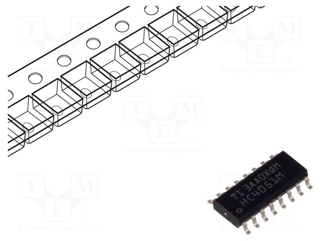 IC: digital; demultiplexer,multiplexer; SMD; SOIC16; HC; 2÷6VDC TEXAS INSTRUMENTS CD74HC4051M96